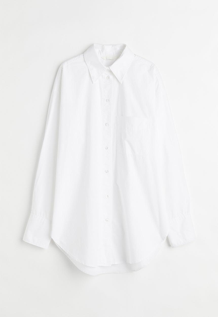 H&M - Oversized cotton shirt - white