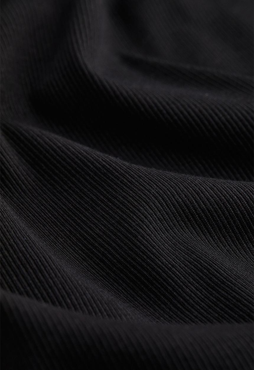H&M - Ribbed jersey top - black