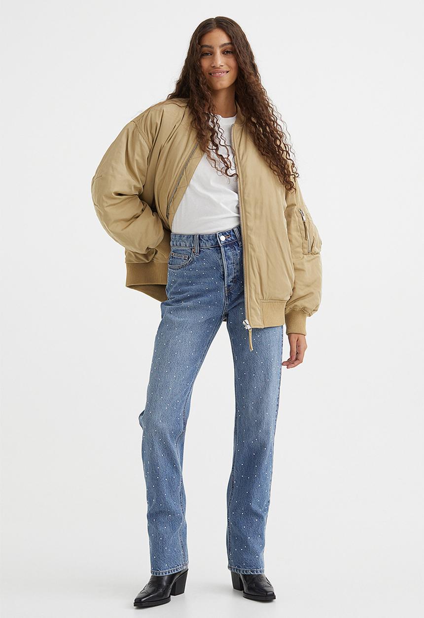 H&M - Straight high jeans - denim blue