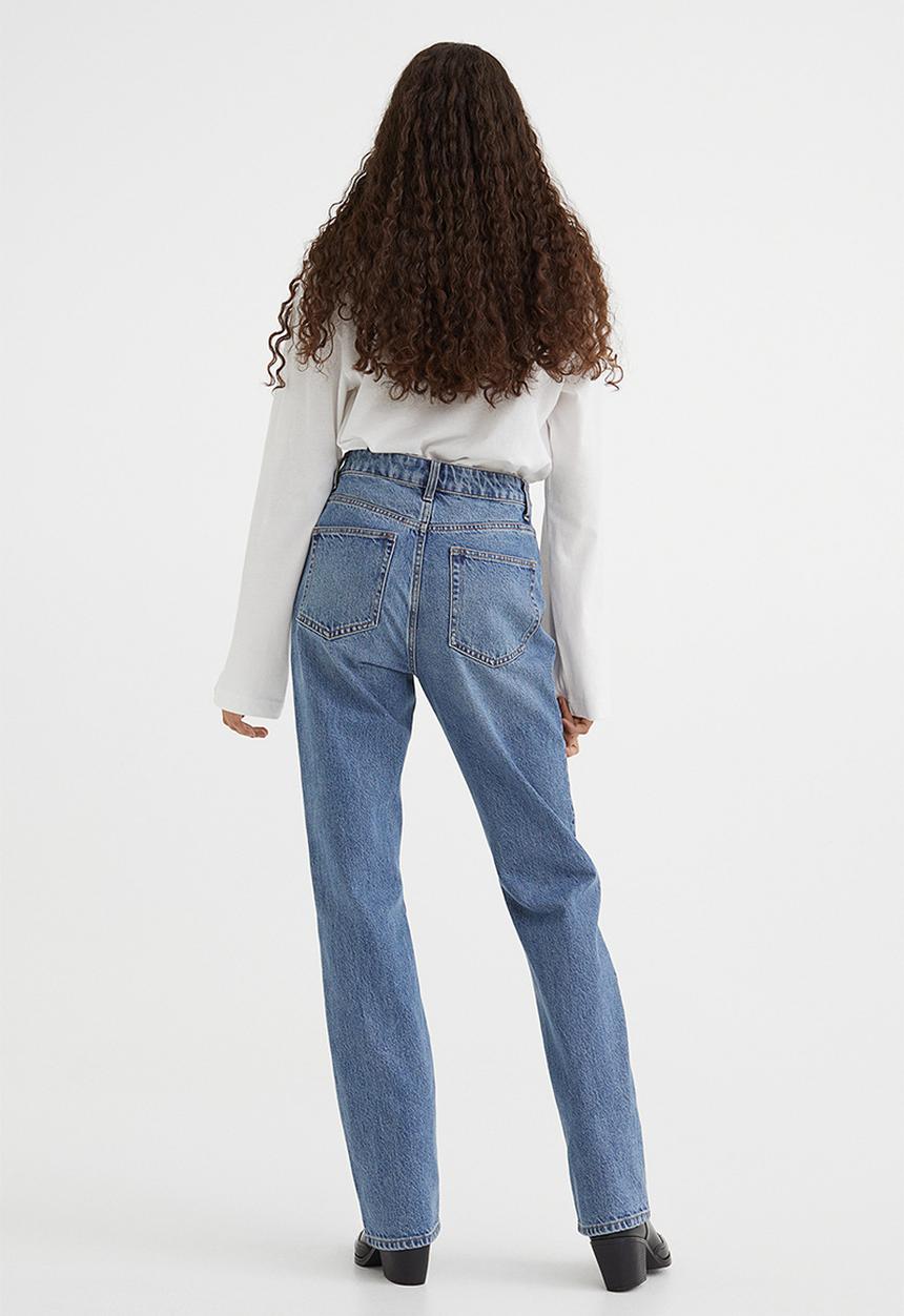 H&M - Straight high jeans - denim blue