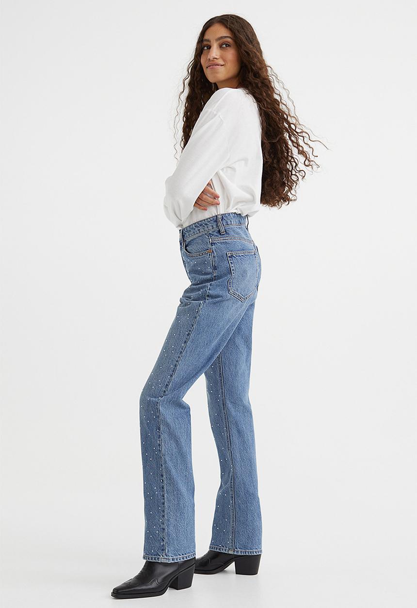H&M - Straight high jeans - denim blue