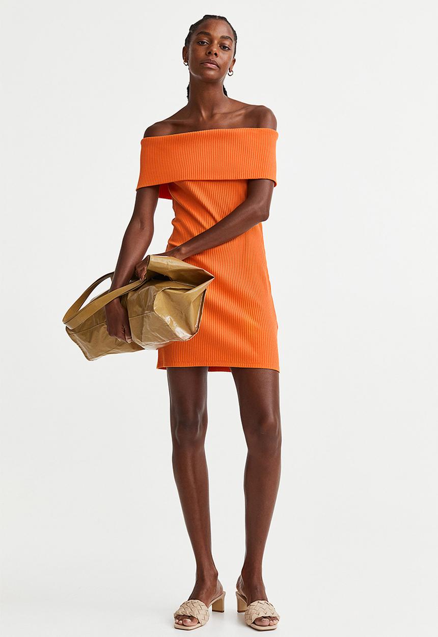 H&M - Off-the-shoulder dress - orange