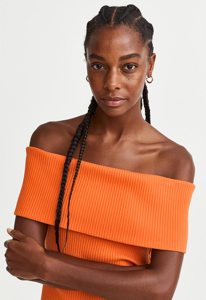 H&M - Off-the-shoulder dress - orange