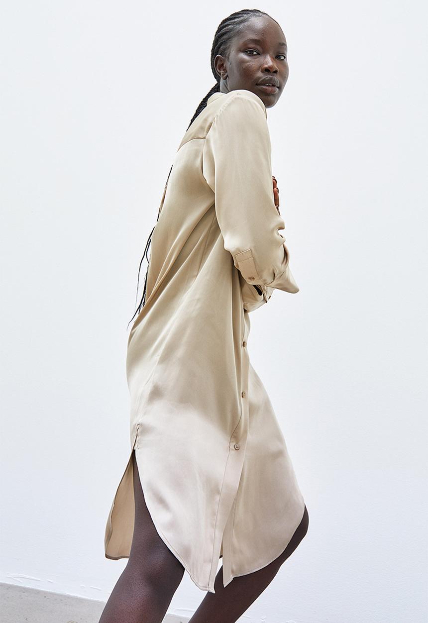 H&M - Oversized shirt dress - beige