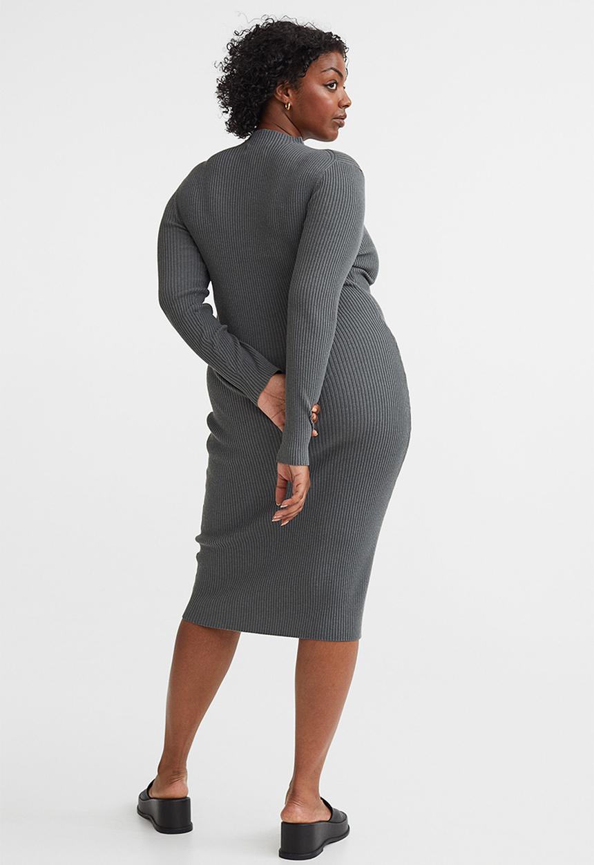 H&M - Rib-knit dress - dark grey