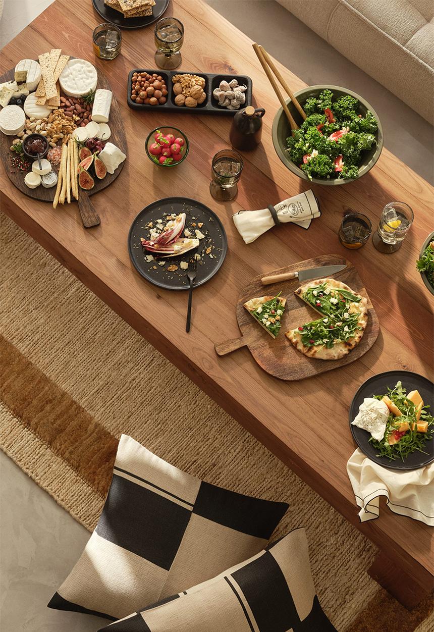 H&M - Three-compartment wooden dish - black