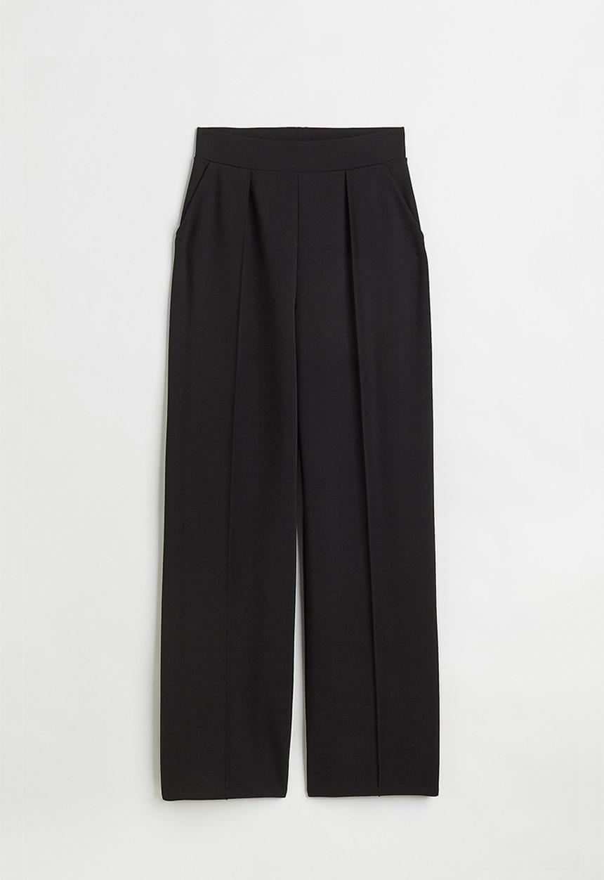 H&M - High-waisted tailored trousers - black