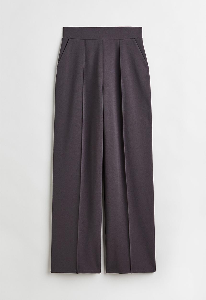 H&M - High-waisted tailored trousers - dark grey