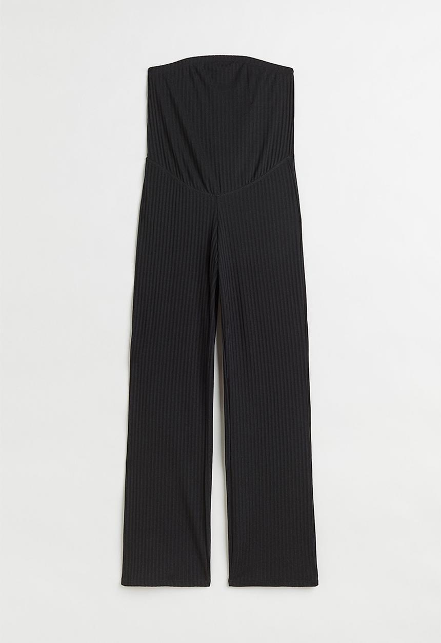 H&M - Mama ribbed trousers - black