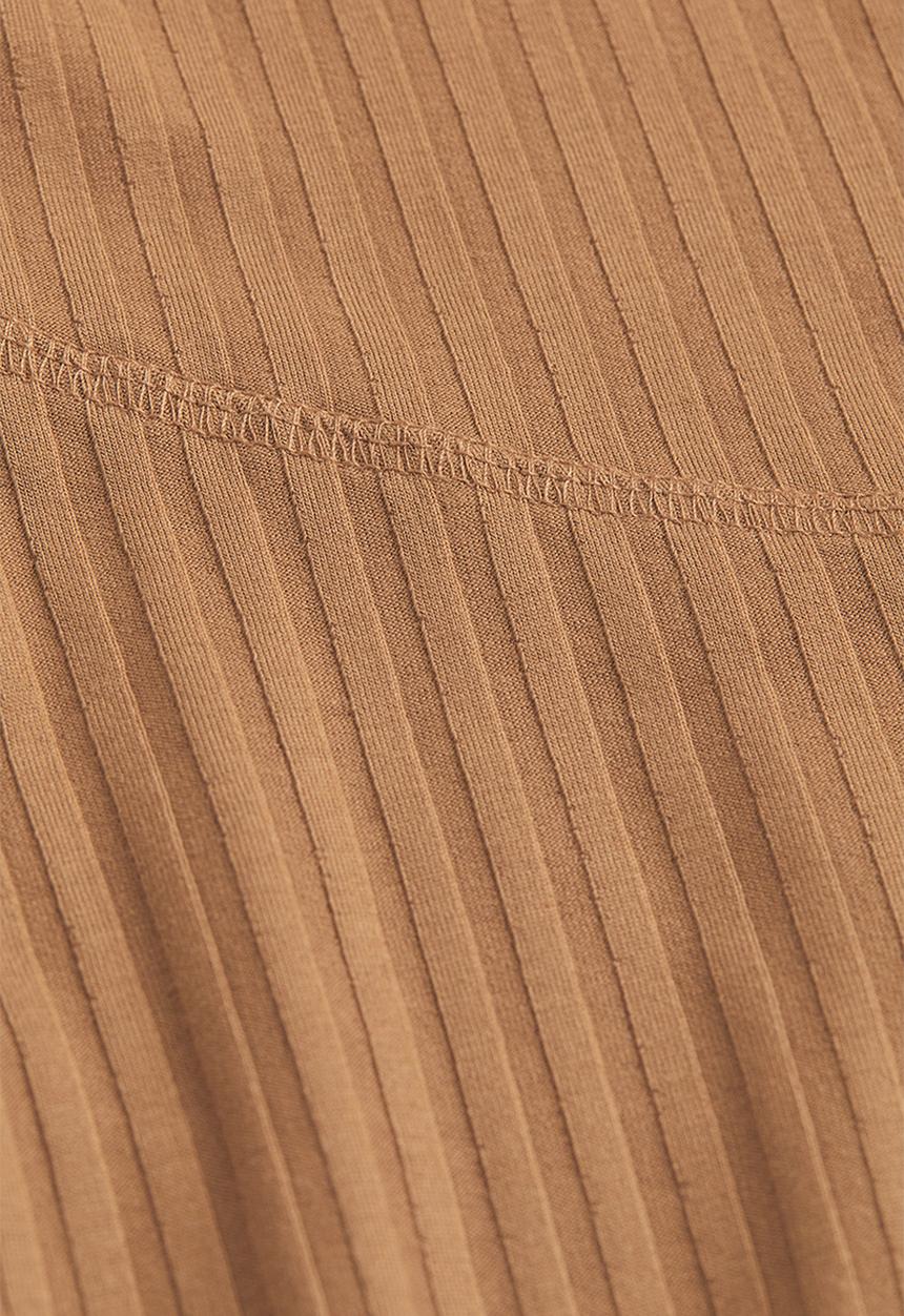 H&M - Mama ribbed trousers - dark beige