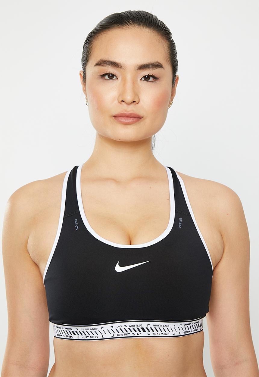 Nike - W nk df swsh on the run bra - black/white
