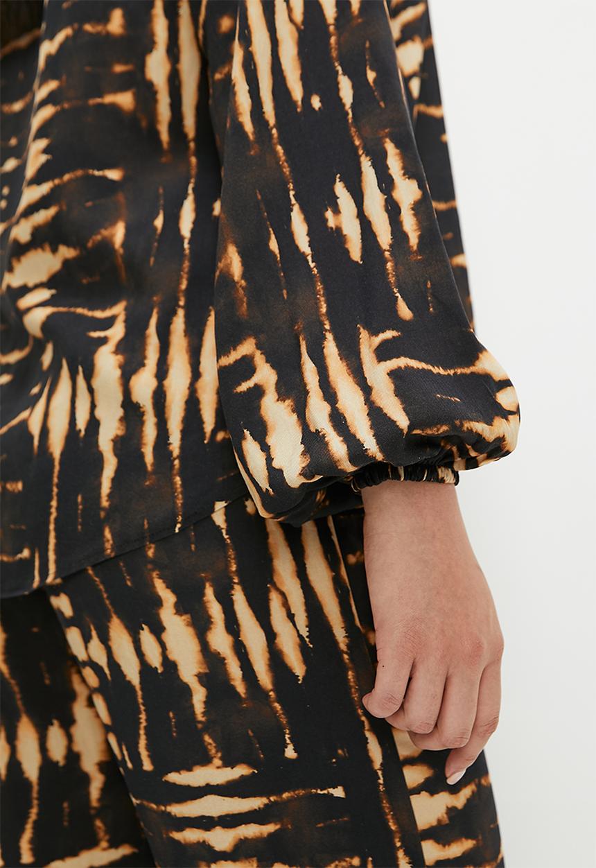 edit - Printed wide leg - watercolour strip mix