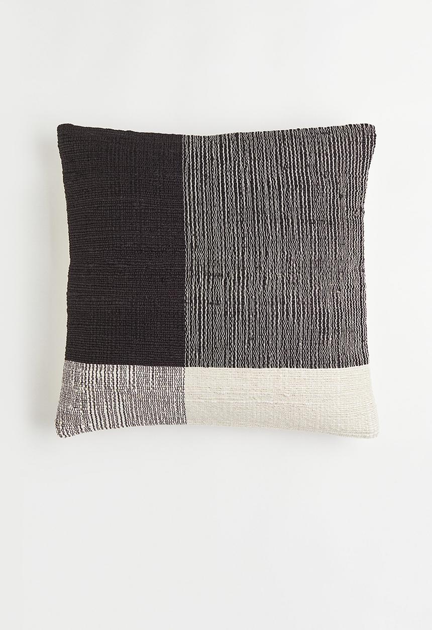 H&M - Jute-blend cushion cover - black/grey/multi