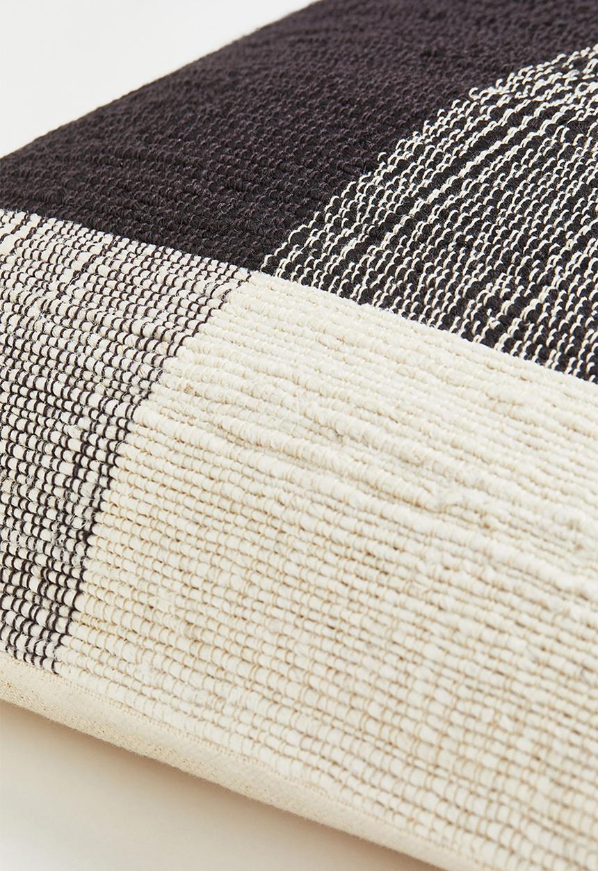 H&M - Jute-blend cushion cover - black/grey/multi