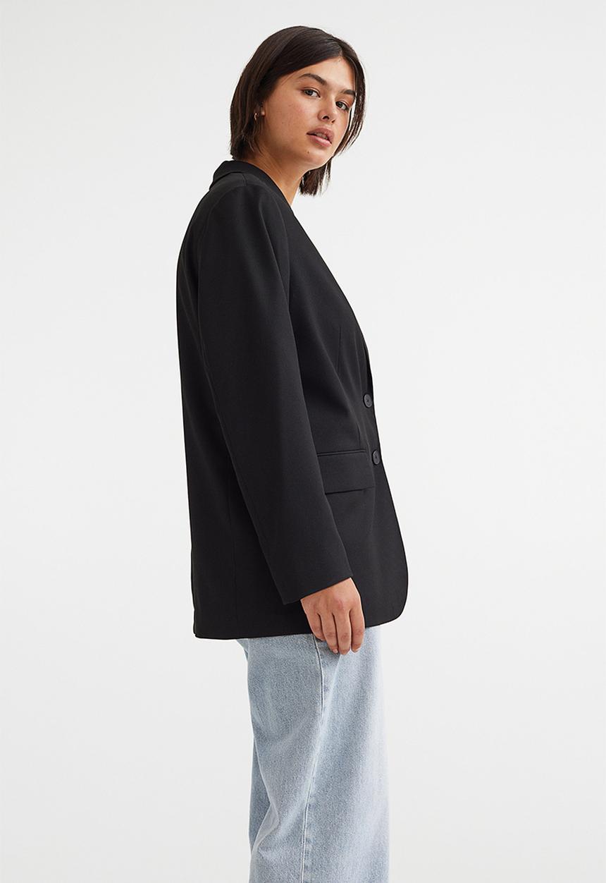 H&M - Oversized single-breasted blazer - black