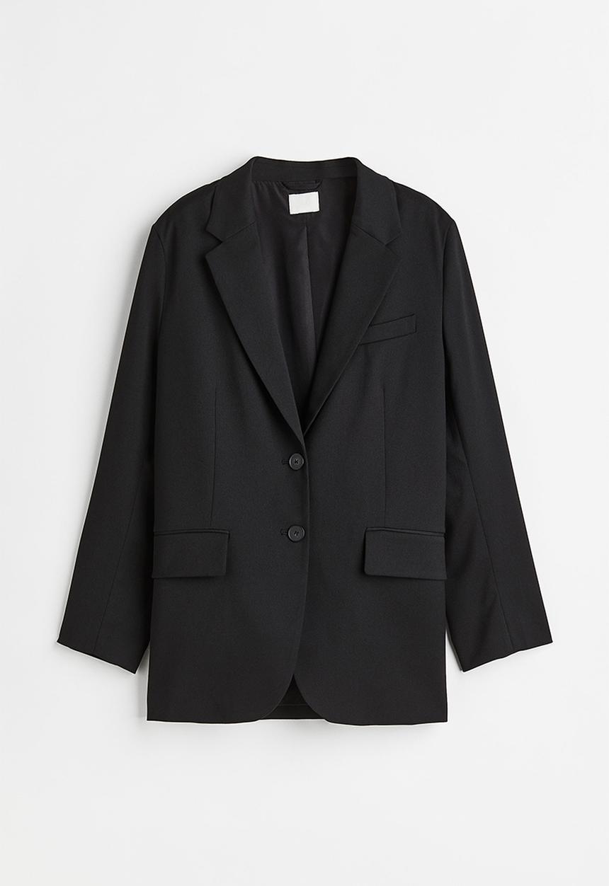 H&M - Oversized single-breasted blazer - black