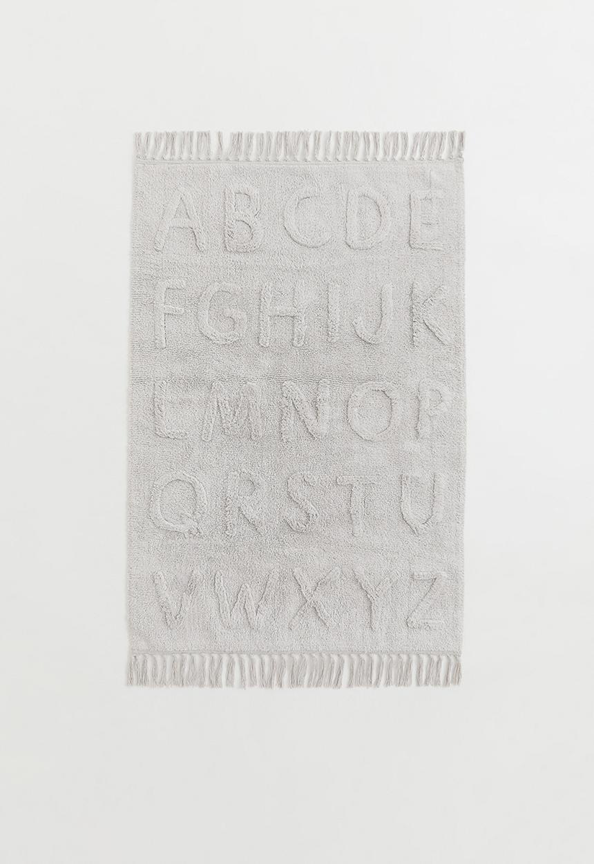 H&M - Tufted patterned cotton rug - grey