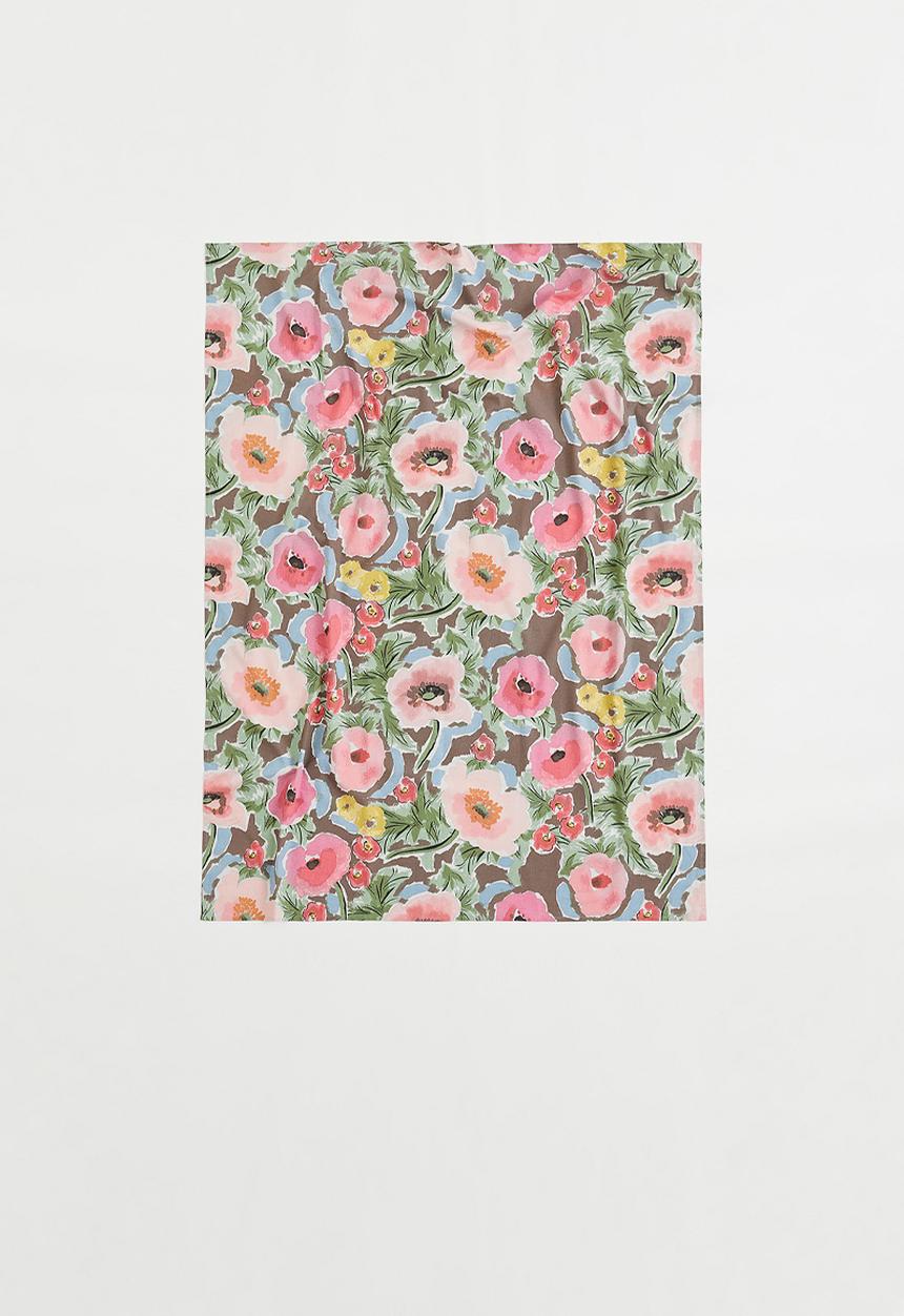 H&M - Floral cotton tablecloth - beige/multi