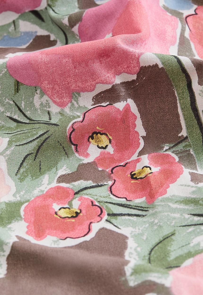 H&M - Floral cotton tablecloth - beige/multi
