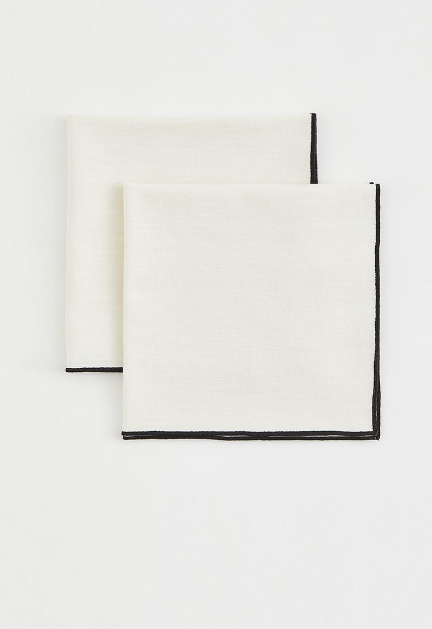 H&M - 2-pack linen-blend napkins - multi/white