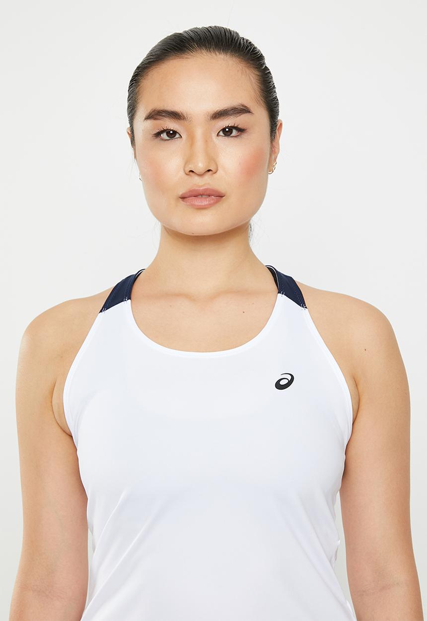 ASICS - Women court tank - brilliant white/midnight
