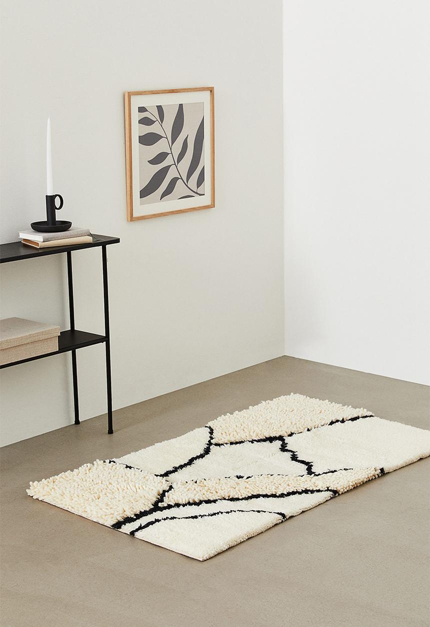 H&M - Tufted wool-blend rug - multi/white