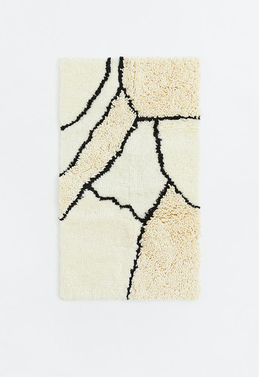 H&M - Tufted wool-blend rug - multi/white