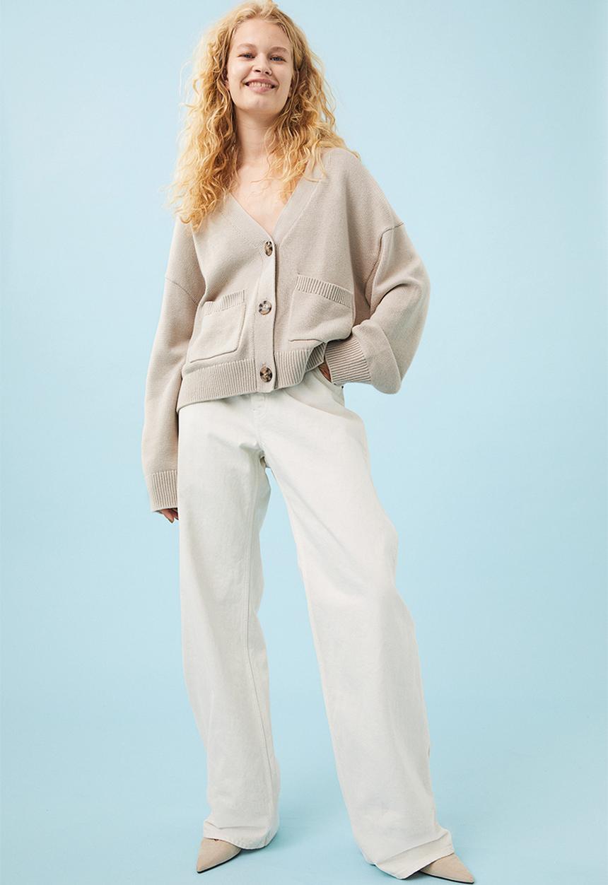 H&M - Oversized cardigan - light beige