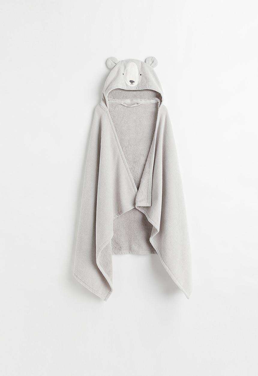 H&M - Hooded bath towel - grey/multi