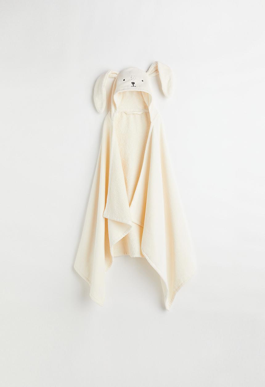 H&M - Hooded bath towel - white