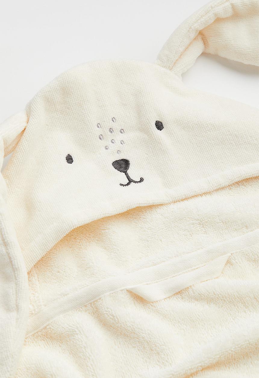 H&M - Hooded bath towel - white