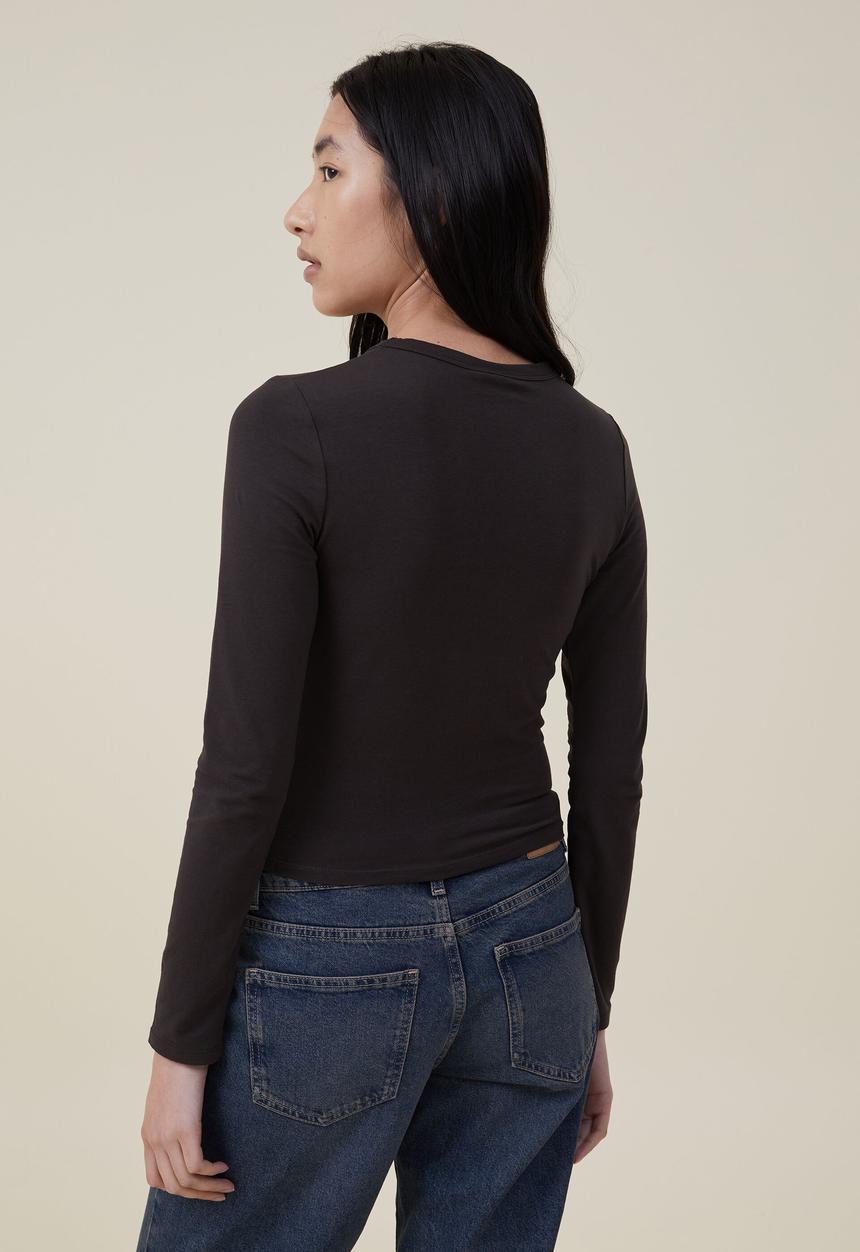 Cotton On - Fitted graphic long sleeve top - lcn the rolling stones tongue/washed 
