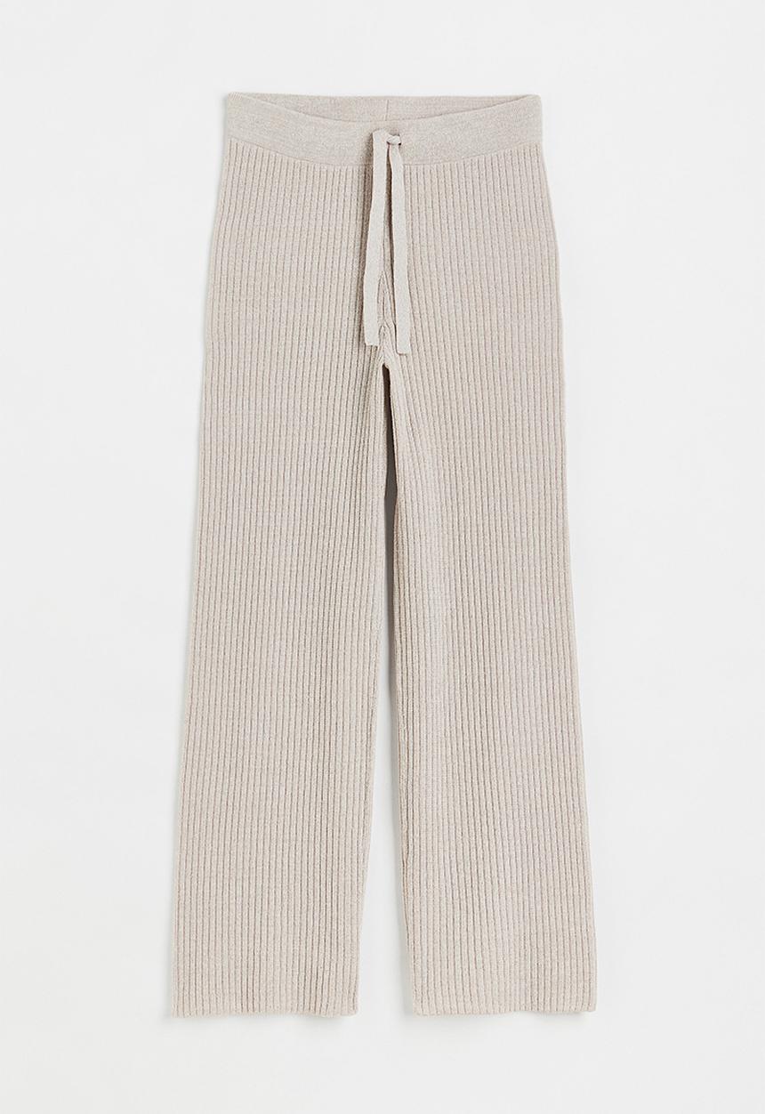 H&M - Knitted trousers - light mole
