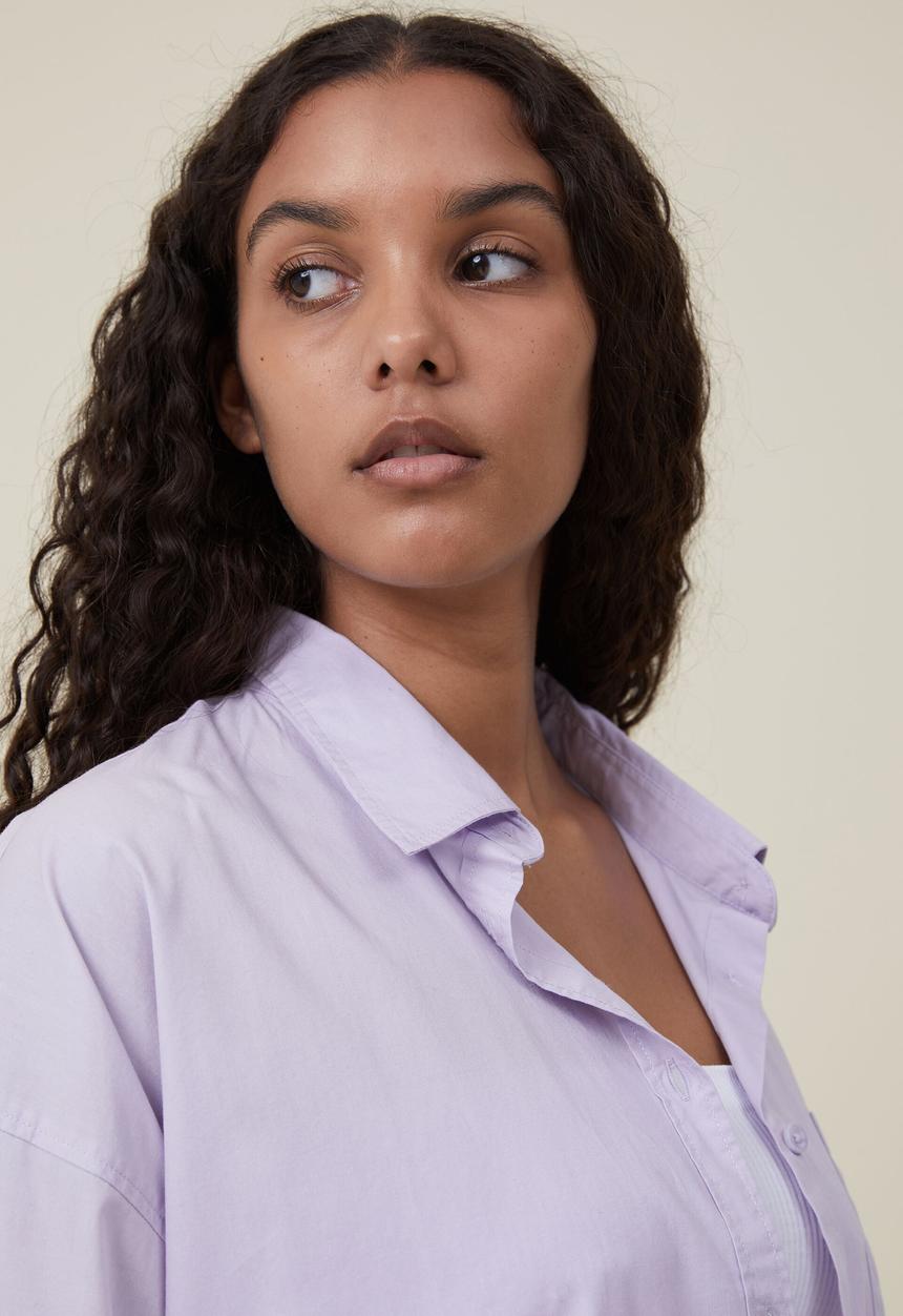Cotton On - dad shirt - light lilac