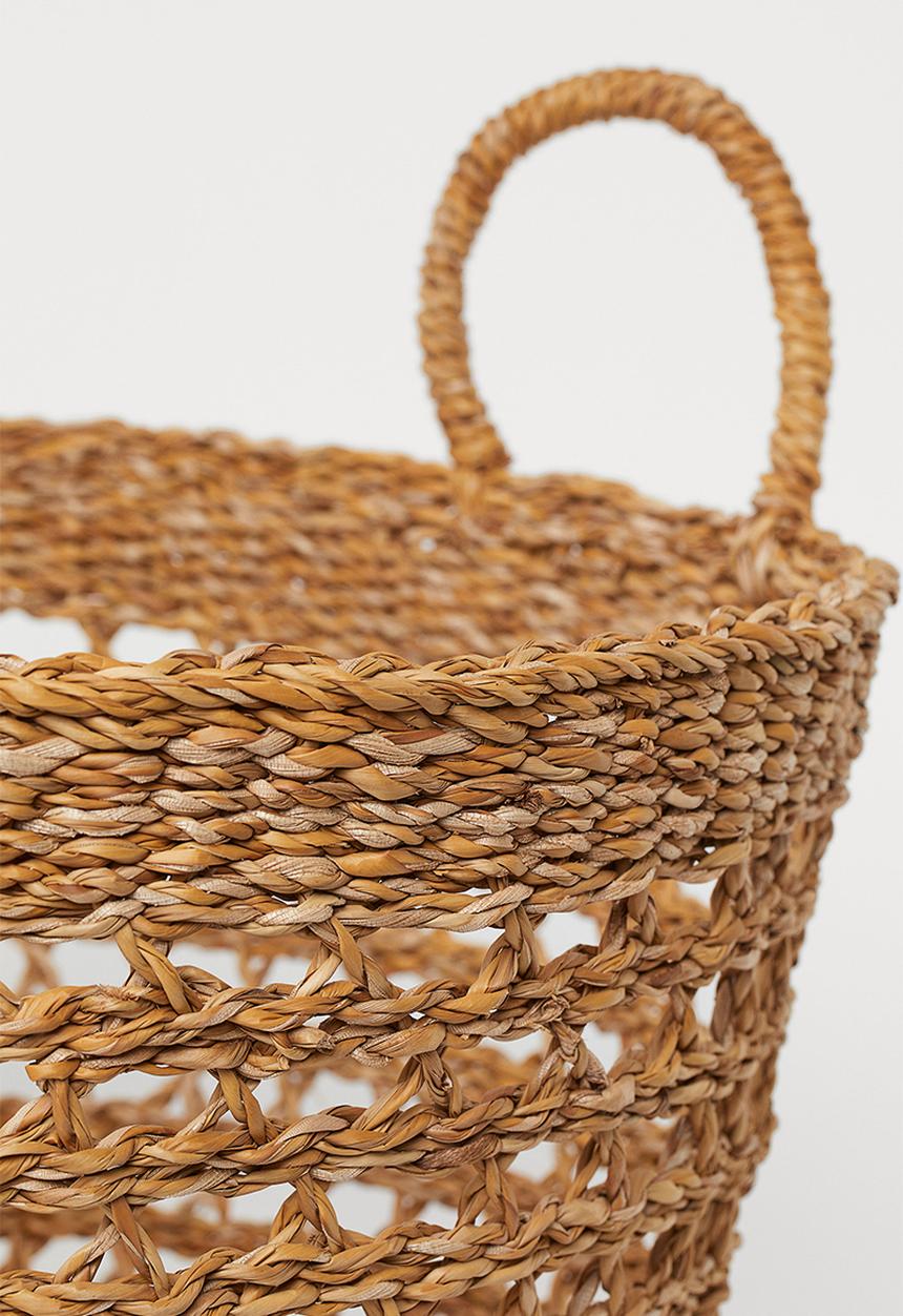 H&M - Large seagrass basket - beige