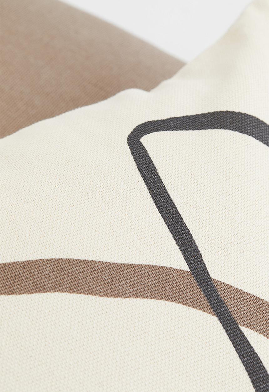 H&M - 2-pack cotton cushion covers - grey/beige/multi
