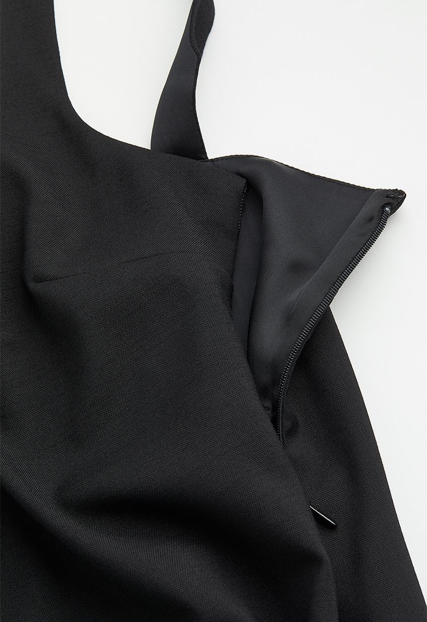 H&M - Short pinafore dress - black