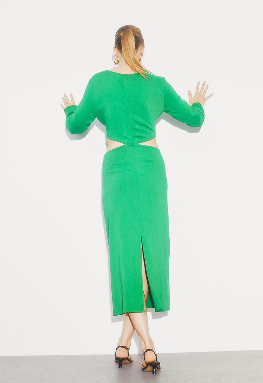 H&M - Cut-out bodycon dress - green