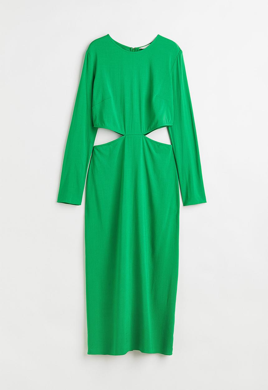 H&M - Cut-out bodycon dress - green