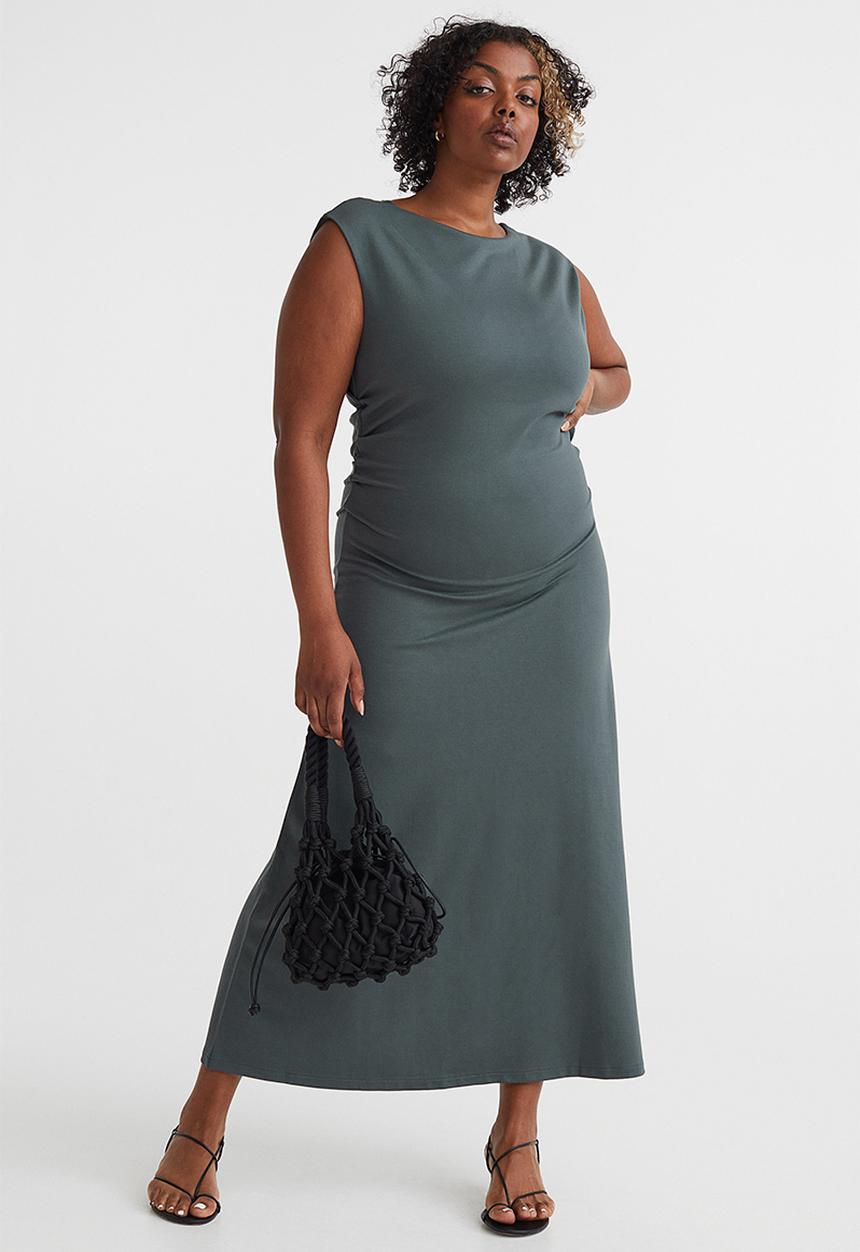 H&M - Tailored jersey dress - grey green