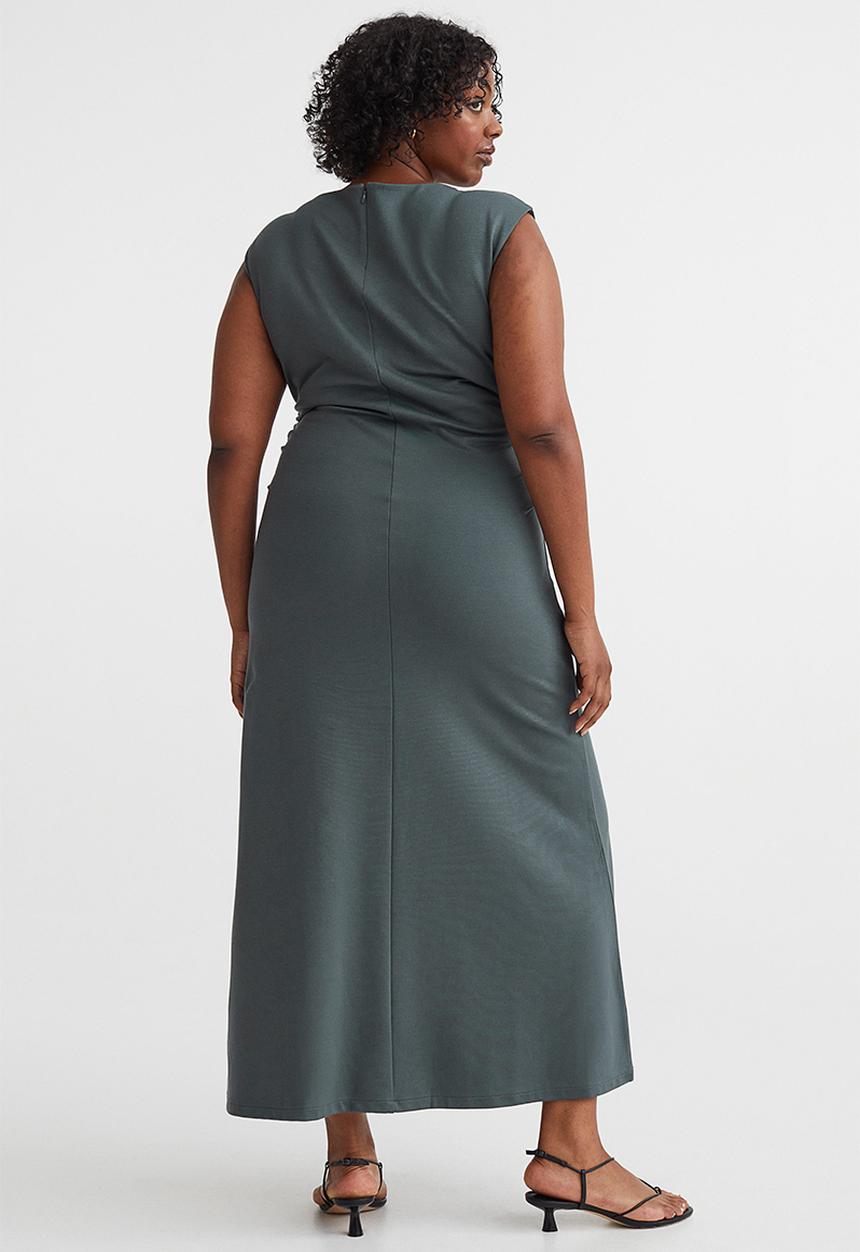 H&M - Tailored jersey dress - grey green