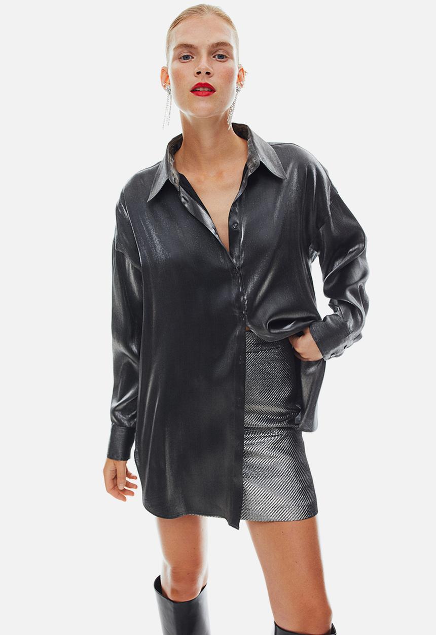 H&M - Oversized blouse - silver