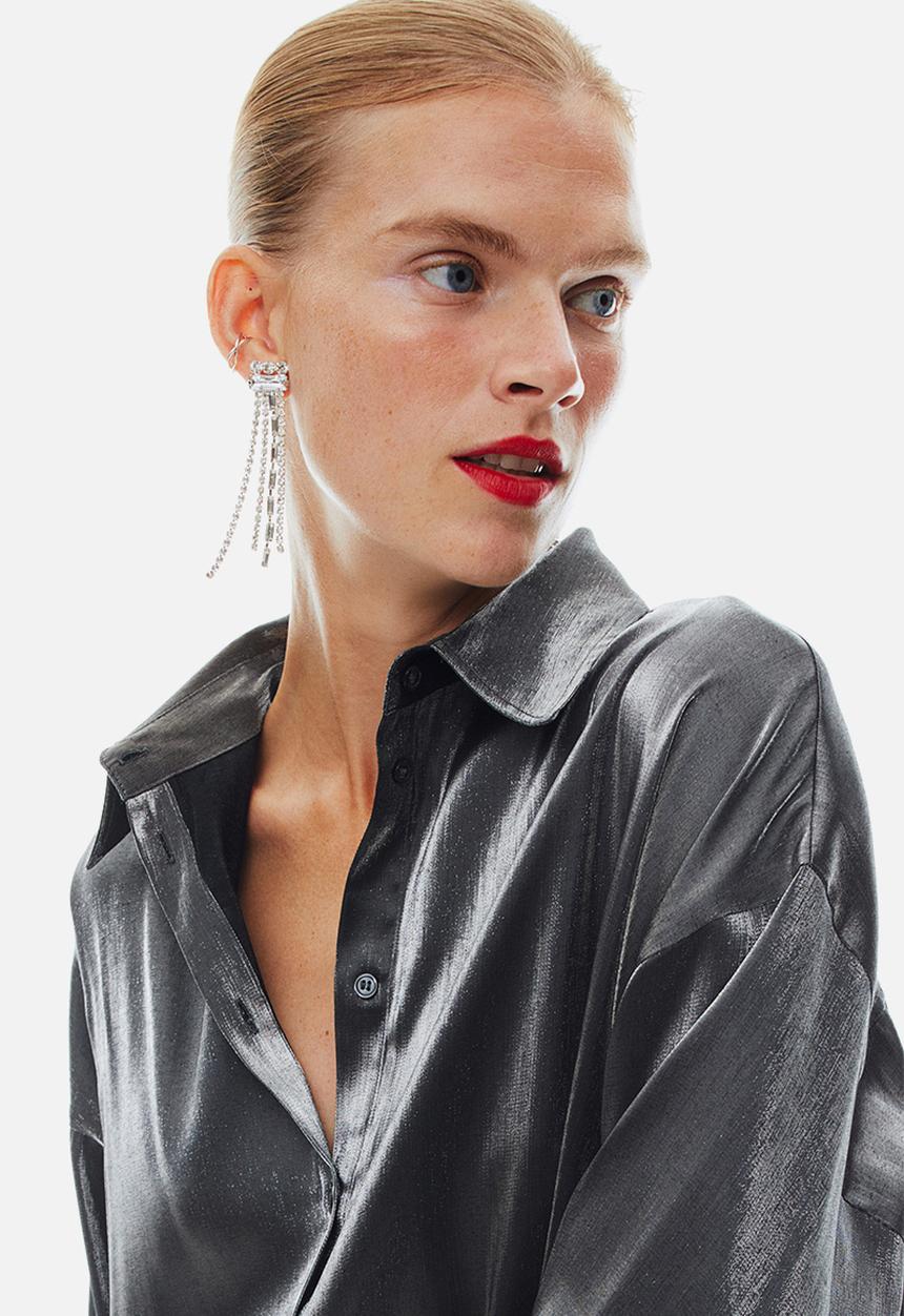 H&M - Oversized blouse - silver