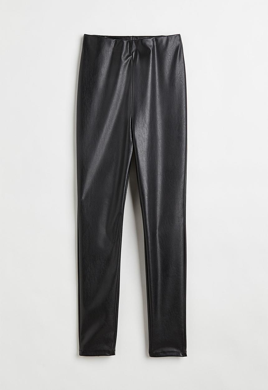 H&M - High-waisted leggings - black