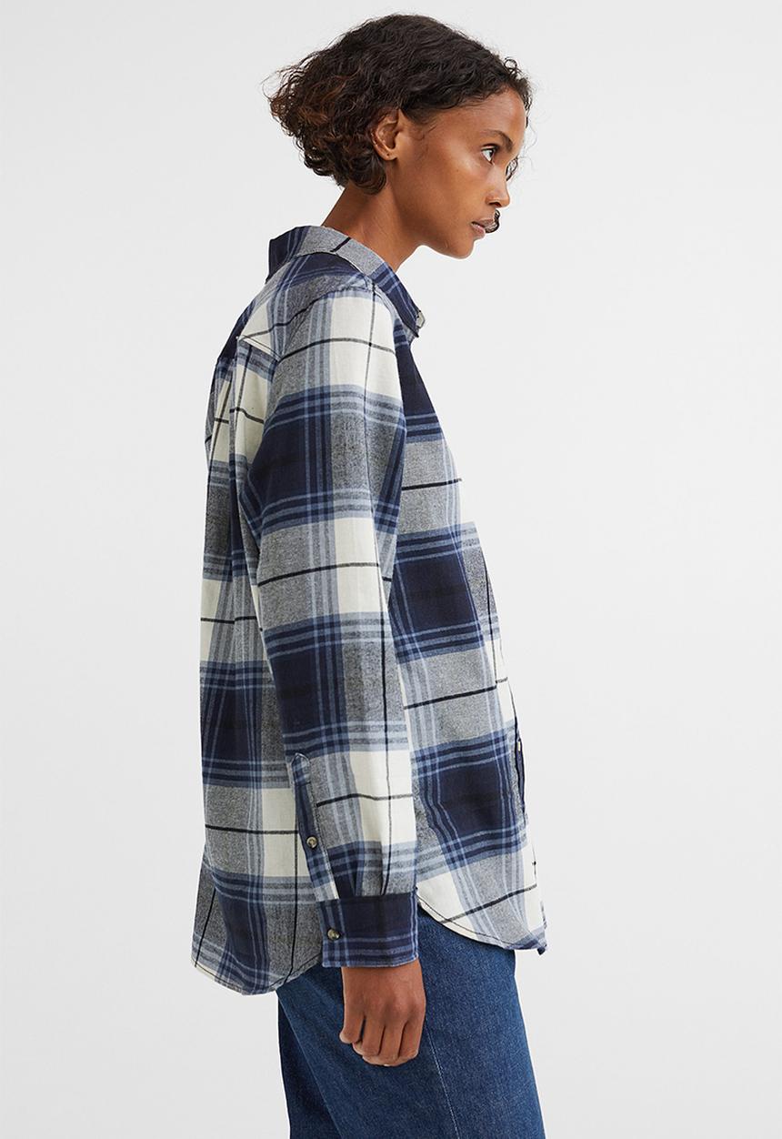 H&M - Cotton flannel shirt - blue/multi