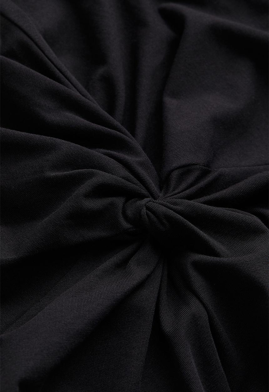 H&M - Mama draped jersey dress - black