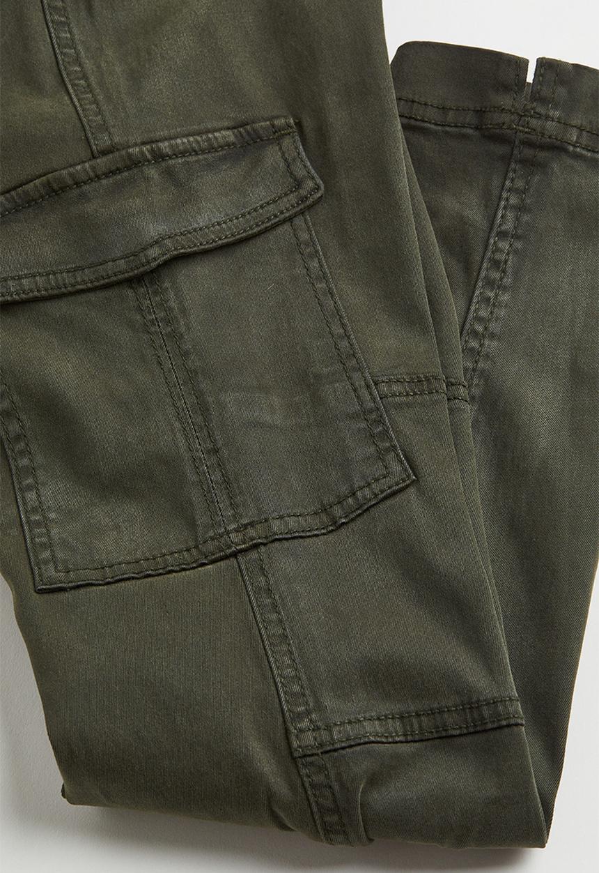 H&M - Skinny cargo trousers - dark green