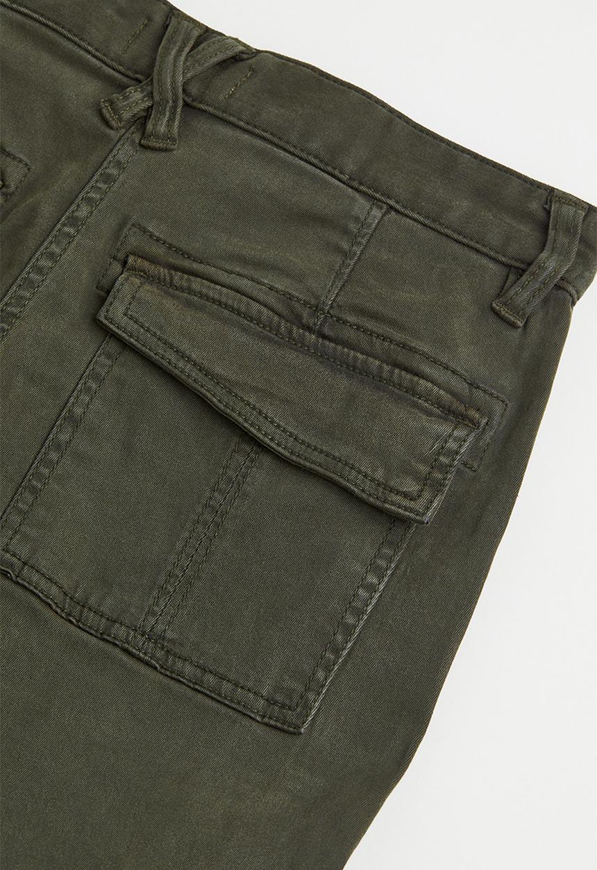 H&M - Skinny cargo trousers - dark green