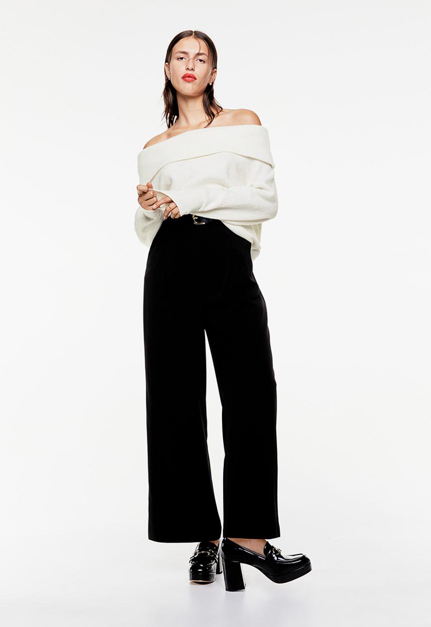 H&M - Off-the-shoulder jumper - cream