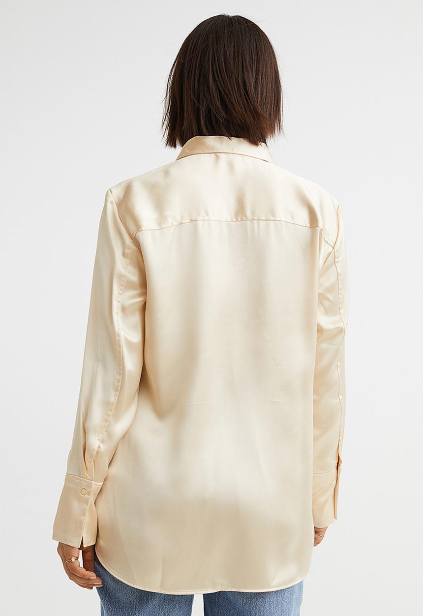 H&M - Satin blouse - cream